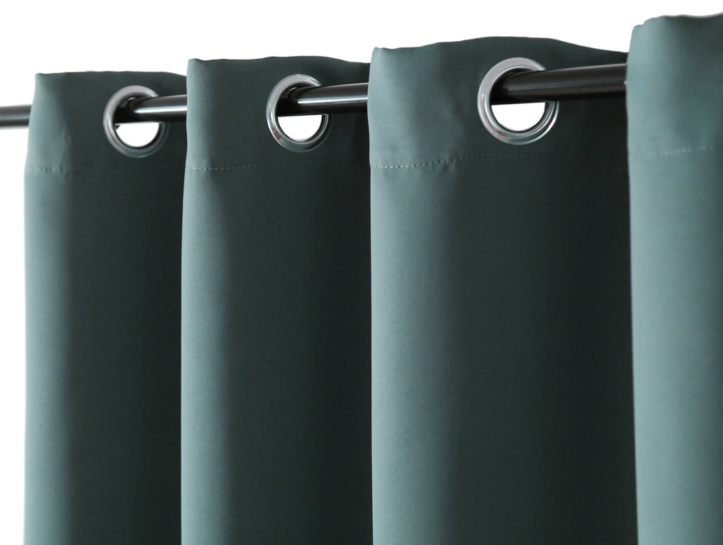 Modrozelený záves OXFORD 140x250 cm Zavesenie: Riasiaca páska