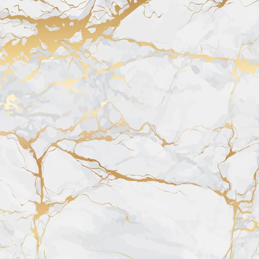 Ozdobný paraván Světle zlatý mramor - 145x170 cm, štvordielny, klasický paraván