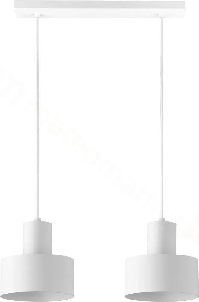 SIGMA Závesné priemyselné svetlo nad jedálenský stôl, 2xE27, 60W, biele