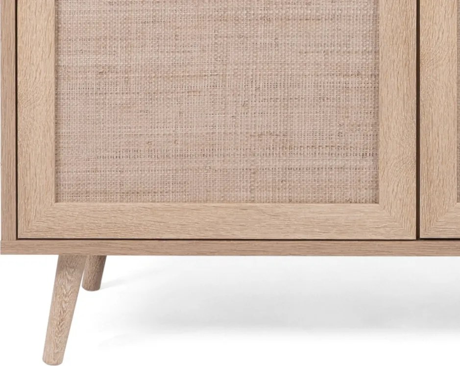 Skrinka 2-dverová Bali, dub sonoma/výplet