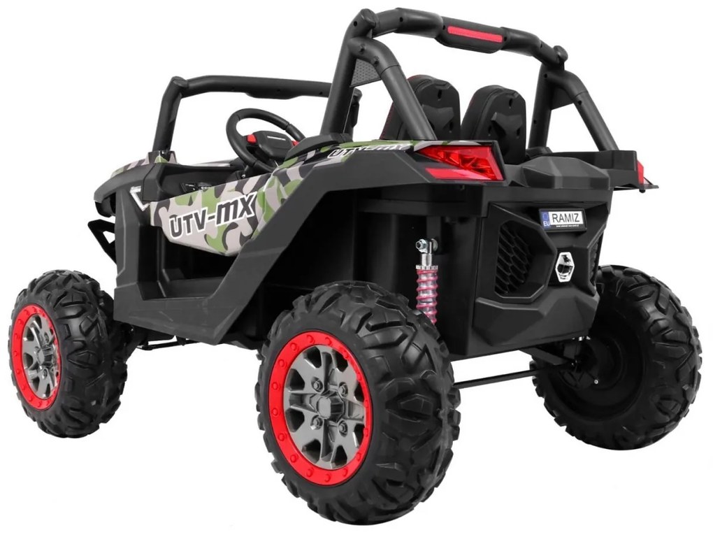 RAMIZ ELEKTRICKÁ AUTÍČKO JEEP UTV - XMX - CAMO- 4X4 - 4x45W - 2 x 12V/7Ah - 2023