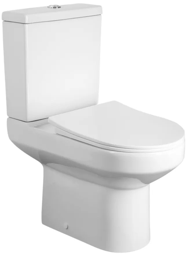 Aqualine, VERMET WC kombi misa, zadný/spodný odpad, biela, VR038-432