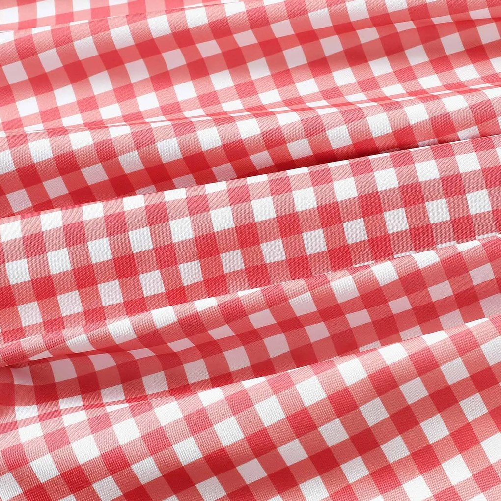 Goldea behúň na stôl teflónový - červené kocky 50x140 cm