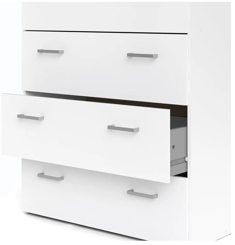 Biela vysoká komoda 74x115 cm Space – Tvilum