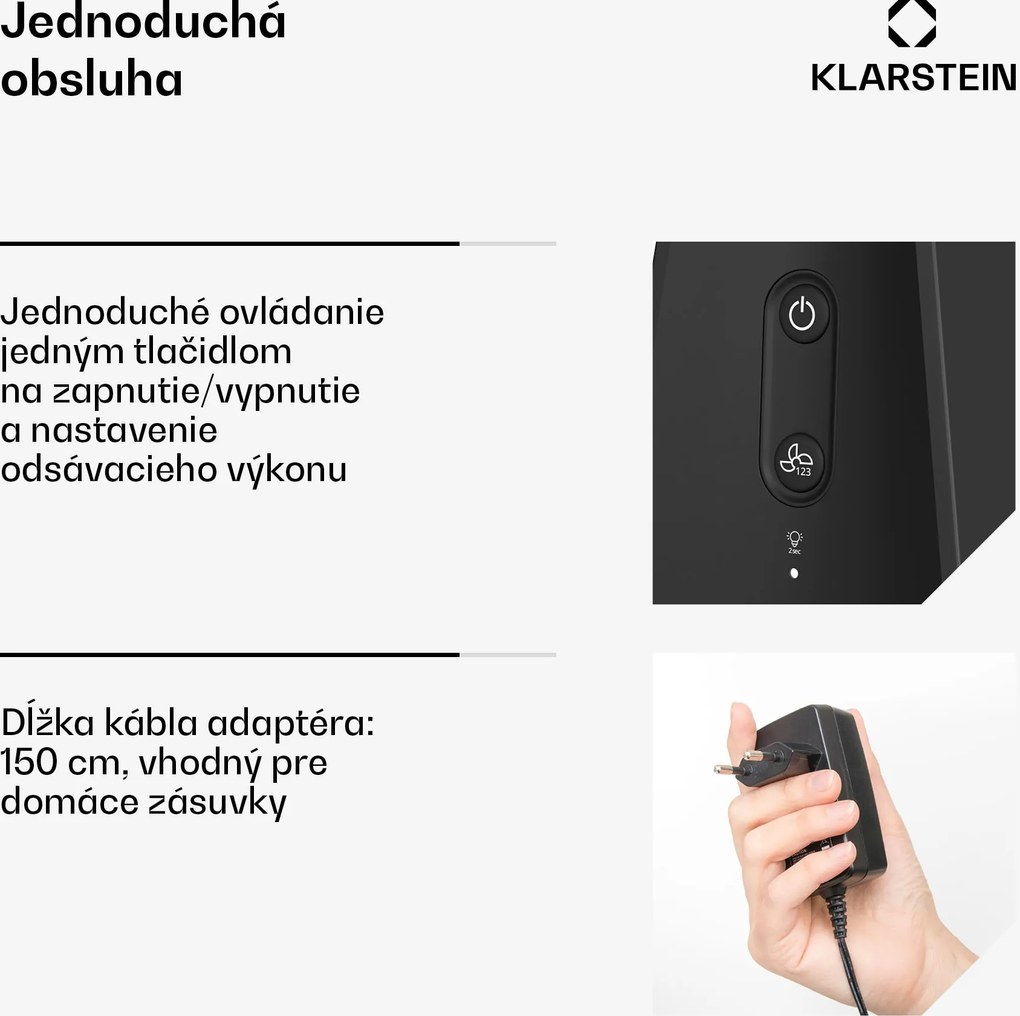 Klarstein WanderVent digestor, 200 m³/h, Kompaktný dizajn