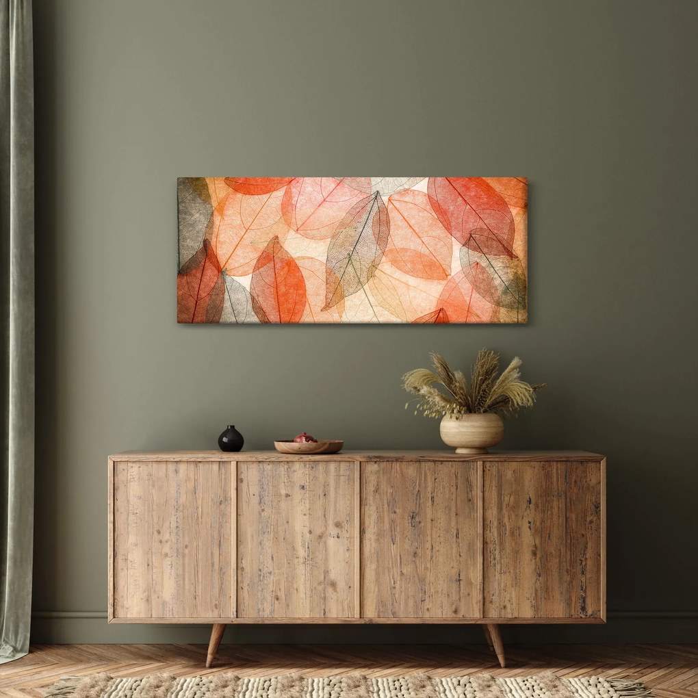 Obraz maľovaného jesenného lístia (120x50 cm)