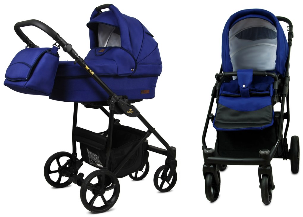 Detský kočík 2v1 BabyLux AIR ALU Sailor Blue