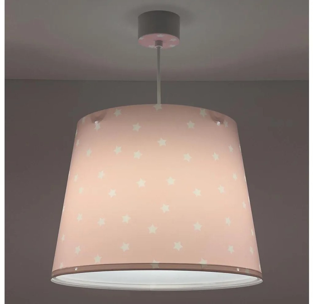 Dalber 82212S - Detský luster STAR LIGHT 1xE27/60W/230V ružová