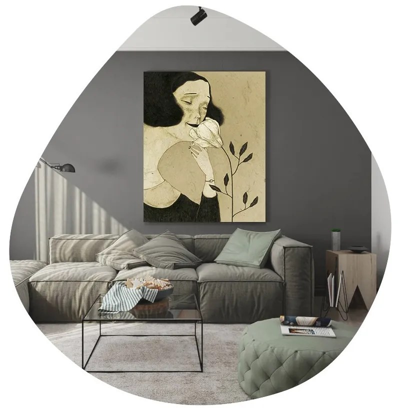 Dekoratívne nástenné zrkadlo Besso 60 cm čierne