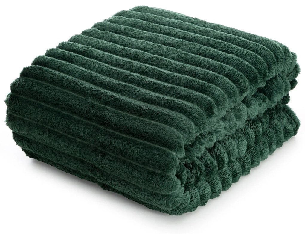 DEKA Z MIKROFLANELU SOFT 170X210 CM TMAVOZELENÁ