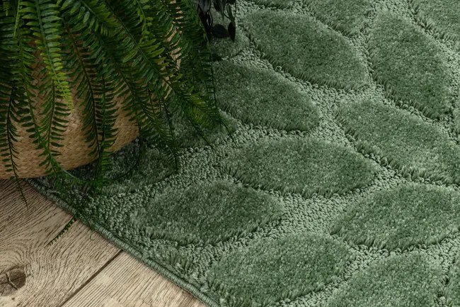 Kúpeľňový koberček SUPREME LINES kamienky, zelený