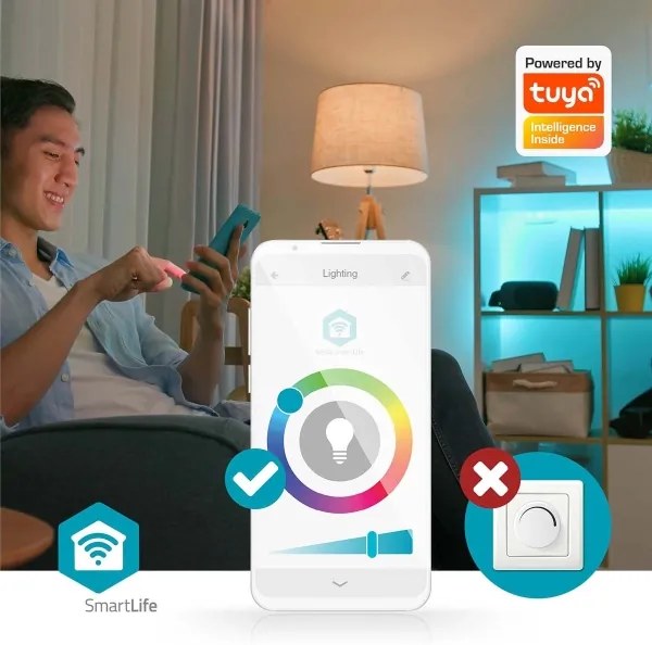 Nedis WIFILAC31WT - LED RGBW Stmievateľné svietidlo LED/18W/230V 2700-6500K Wi-Fi