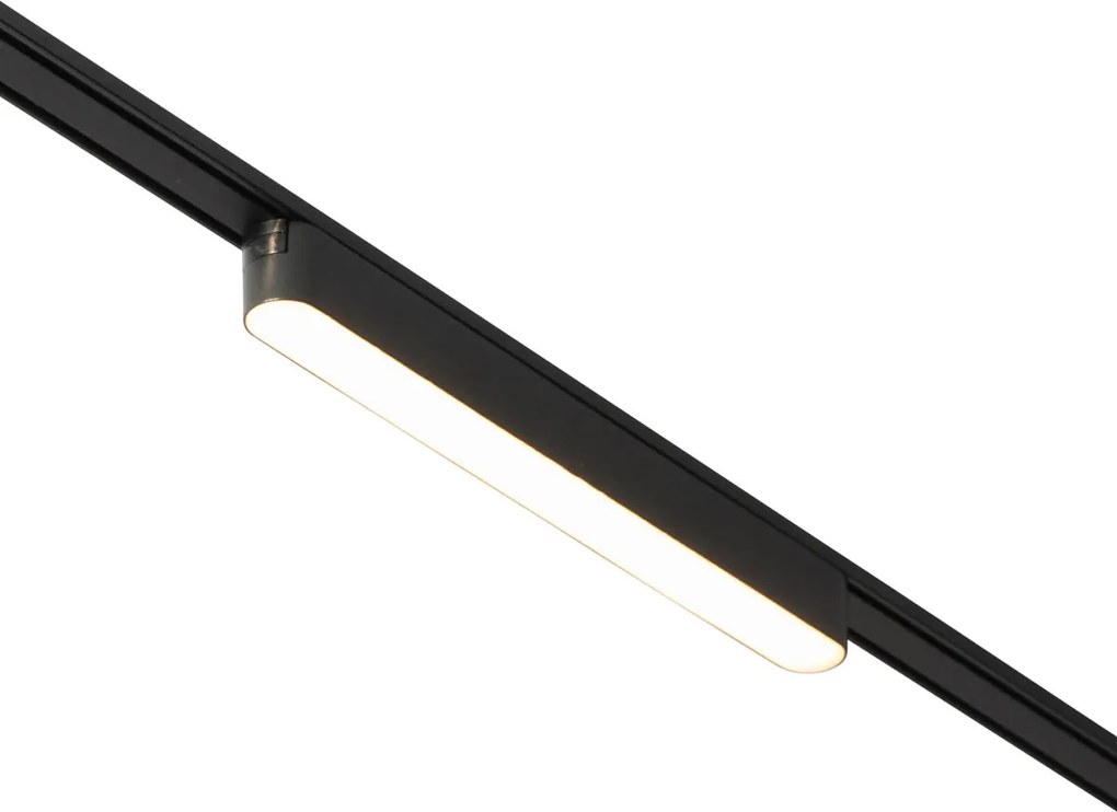 Moderné čierne koľajnicové bodové svetlo 1-fázové 10W 3000K - Magnetic Marra