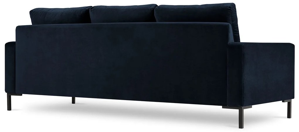 Zamatová trojmiestna pohovka Seine 220 × 92 × 90 cm