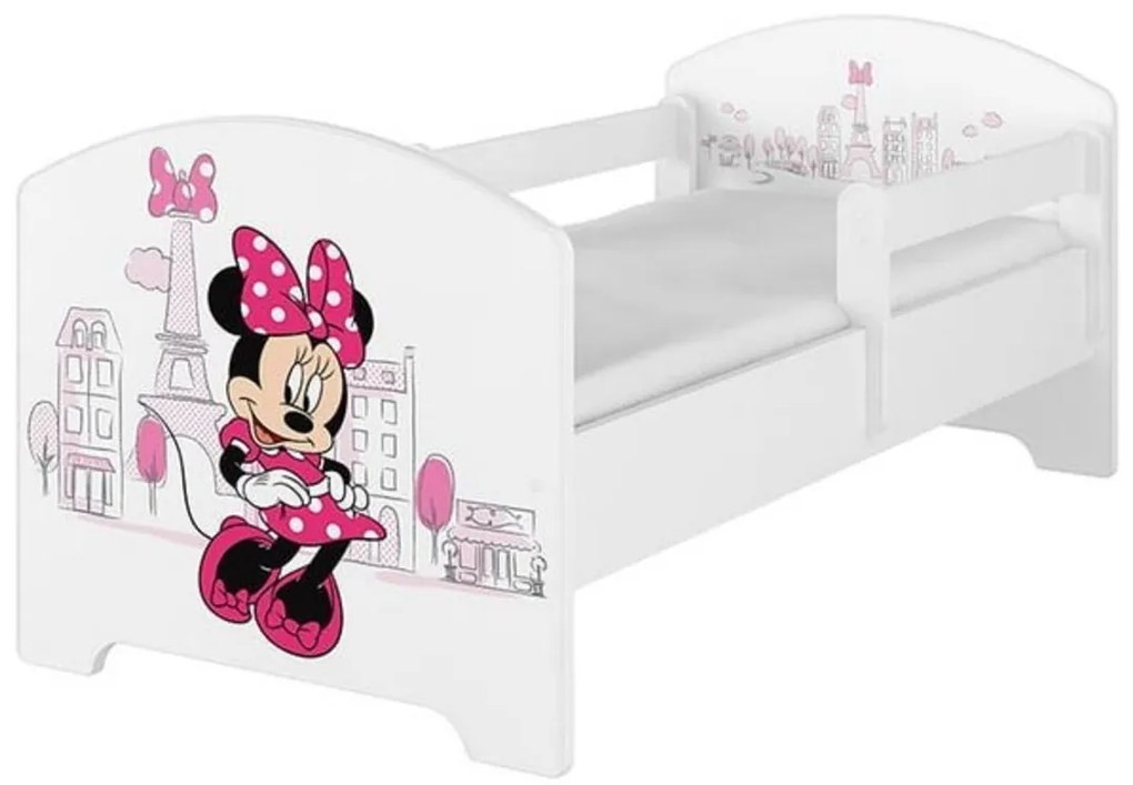 BabyBoo Detská postel Disney - Miniie Paris - biela 140x70