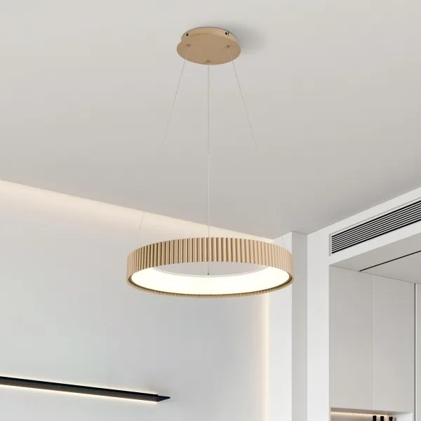 Brilagi - stmievateľný LED závesný luster FALCON MODERN LED/30W/230V 40 cm béžová s diaľkovým ovládačom