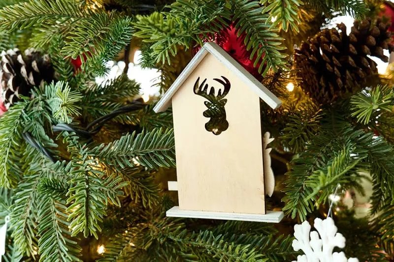 DECOLED Budka s jelenem, 40 cm