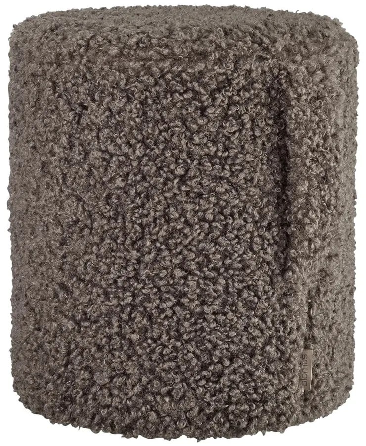 Tmavohnedý taburet z textílie buklé Teddy – Blomus