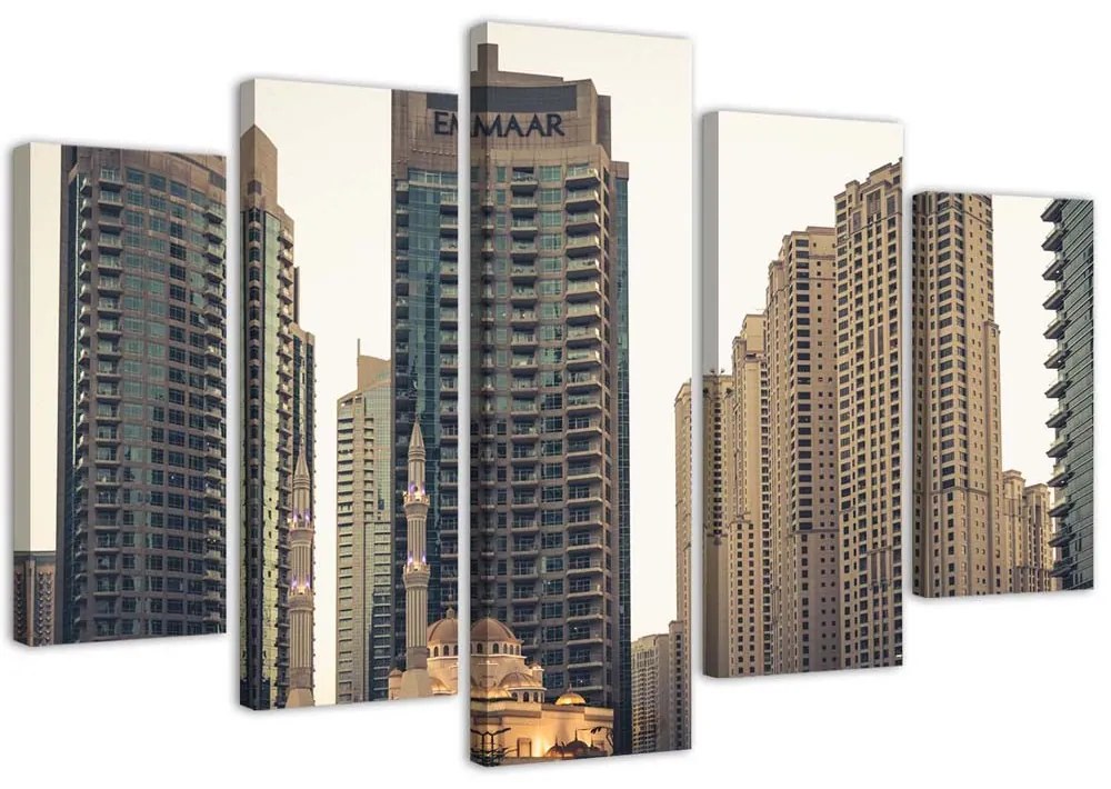 Gario Obraz na plátne Dubajské mrakodrapy - 5 dielny Rozmery: 100 x 70 cm