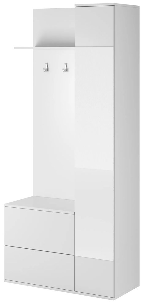 Předsíňová stěna Green 90 cm bílá