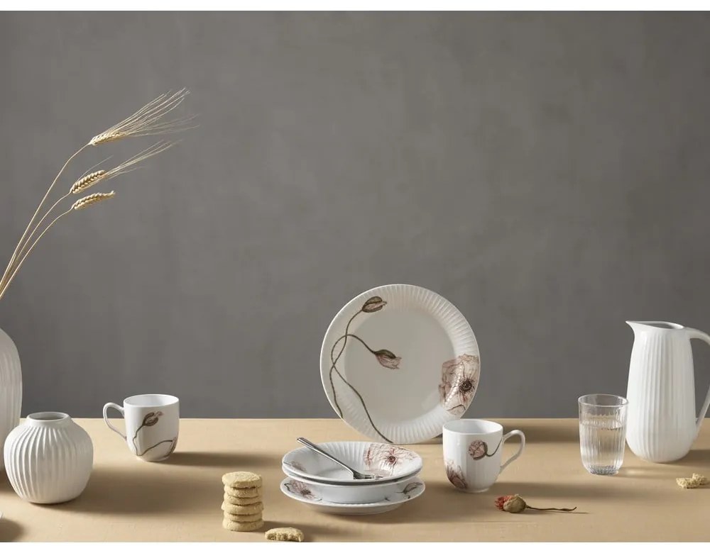 Biely porcelánový tanier Kähler Design Hammershøi Poppy, ø 27 cm