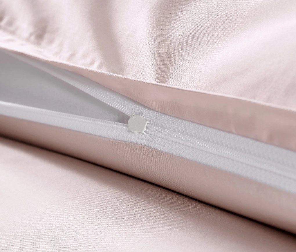 Posteľná bielizeň z bavlny a saténu, ružová, štandardná veľkosť