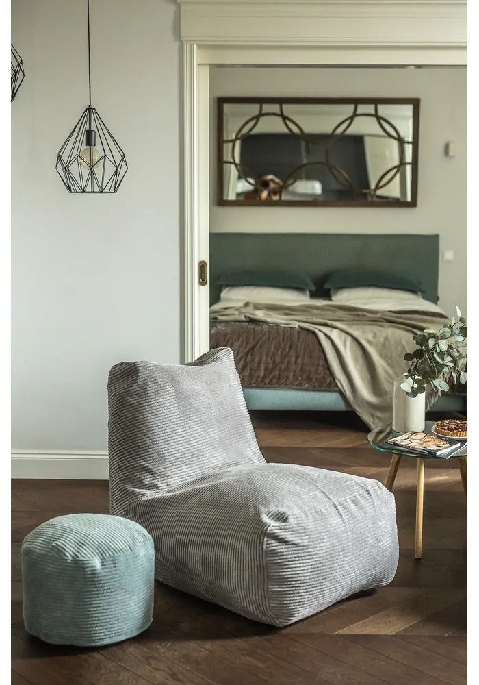 Tmavohnedý menčestrový sedací vak Tube – SLOWDOWN