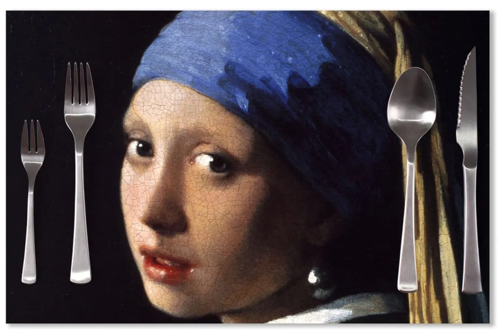 Sablio Prestieranie Dievča s perlou - Johannes Vermeer: 40x30cm