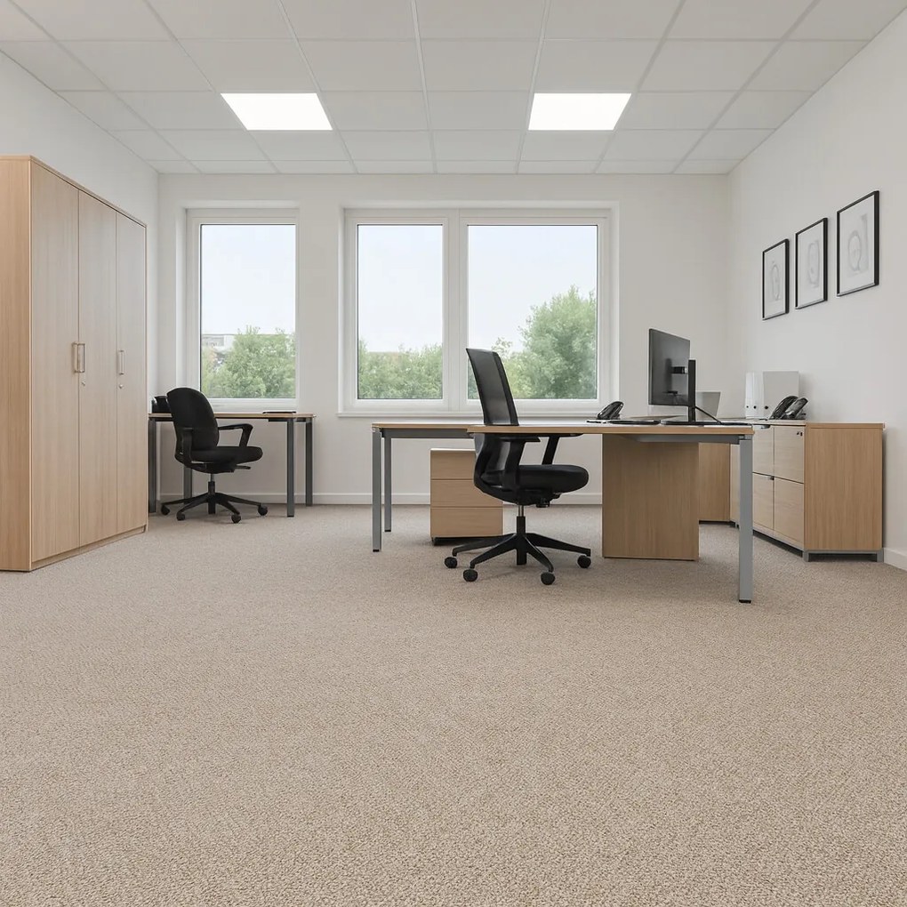 Metrážny koberec Rubin 2113 l. beige, na mieru, šíře 4m, béžová, ab (mriežka), chodba / predsieň, Timzo