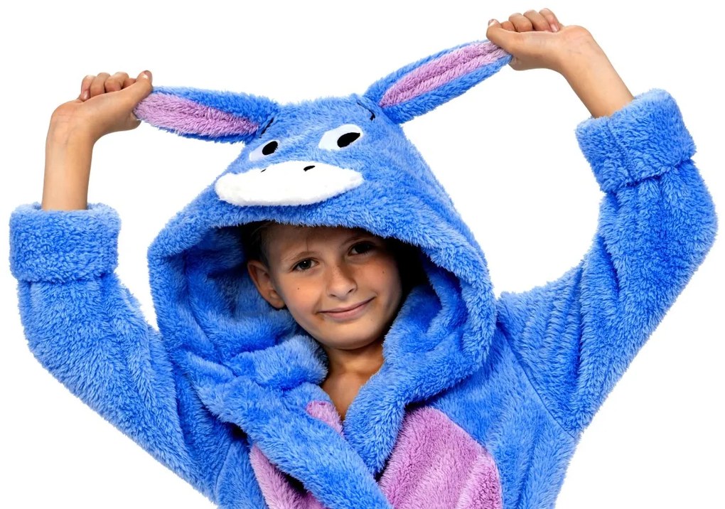 Dětský župan Donkey 2 vel. 122-140 modrý