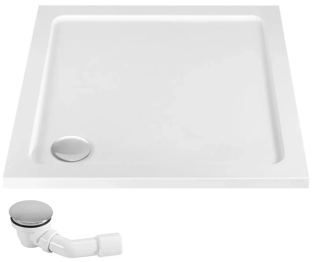 Rea Punto, sprchový kút s posuvnými dverami 80(dvere) x 80(dvere) x 190 cm, 5mm číre sklo, zlatý lesklý profil, REA-K6441