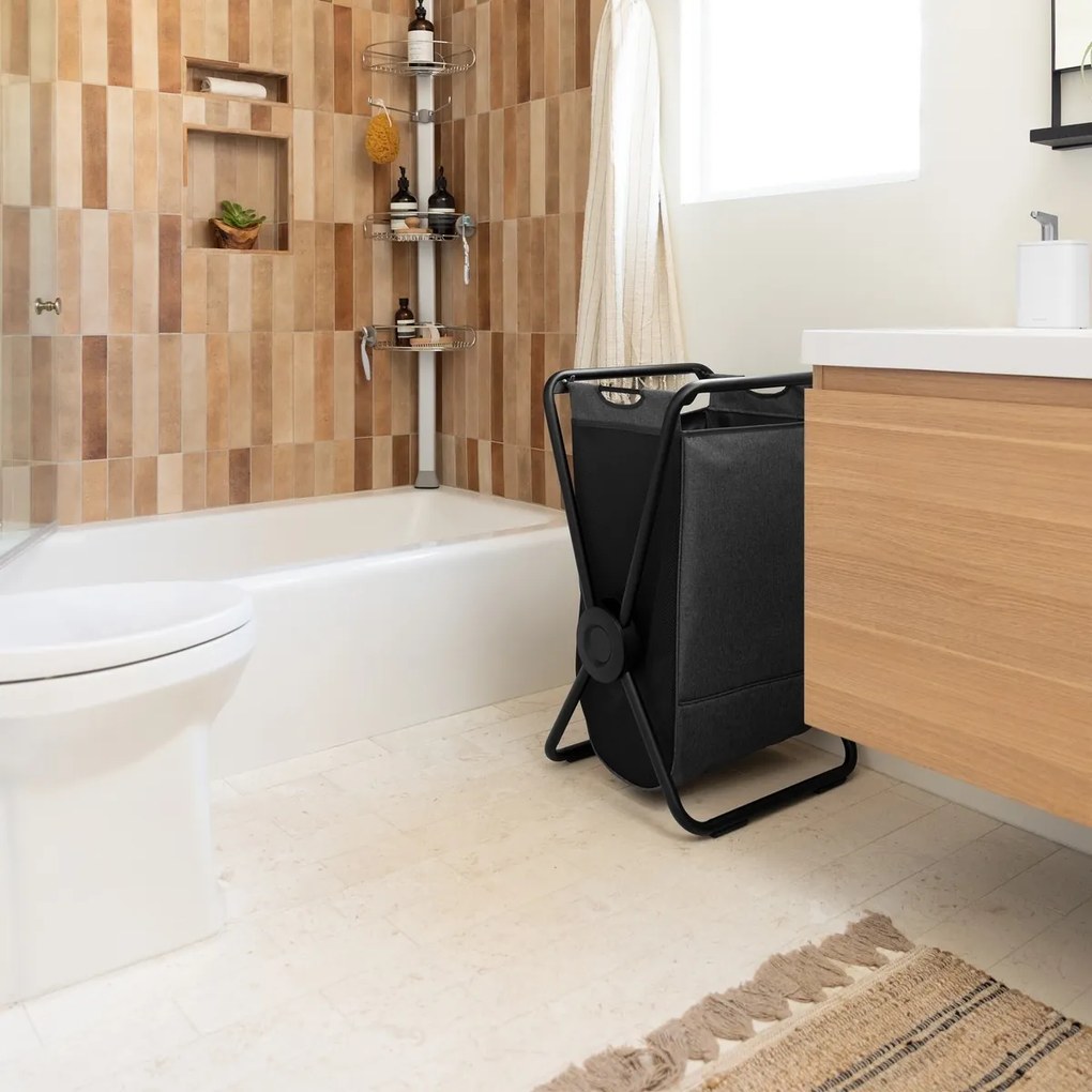 Simplehuman Kôš na bielizeň skladací X-Frame, antracit