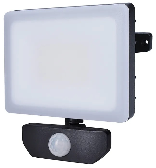 SOLIGHT LED reflektor Quick so sensorom, 30W, 2550lm, 4000K, IP65, čierny