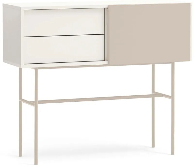 Béžovo-krémový konzolový stolík 35x110 cm Nube – Teulat