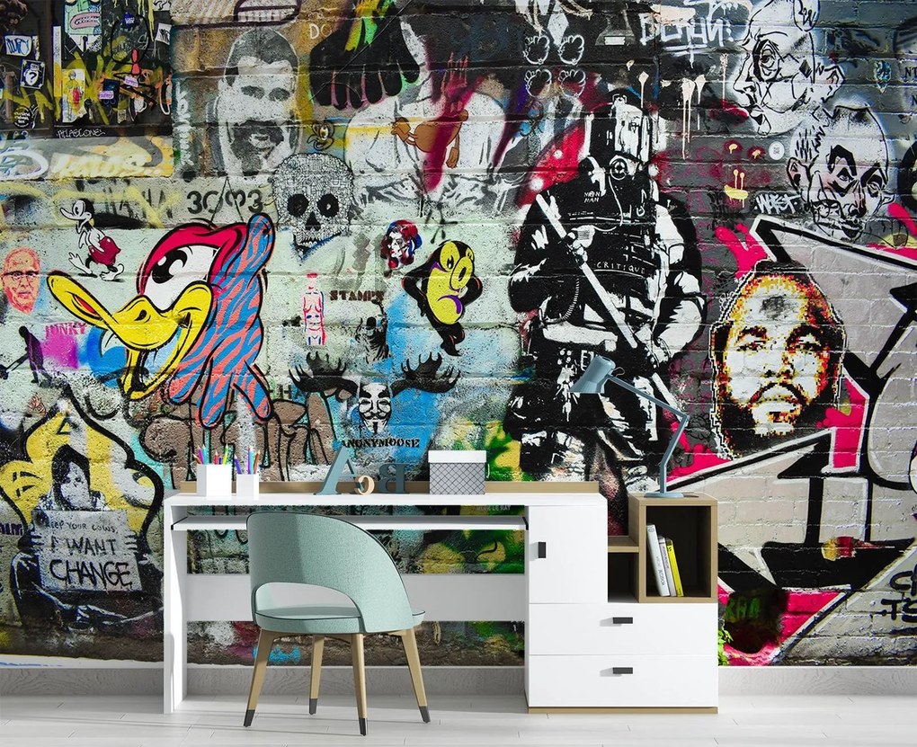 Gario Fototapeta Graffiti - farebný pouličný štýl Materiál: Vliesová, Rozmery: 400 x 280 cm