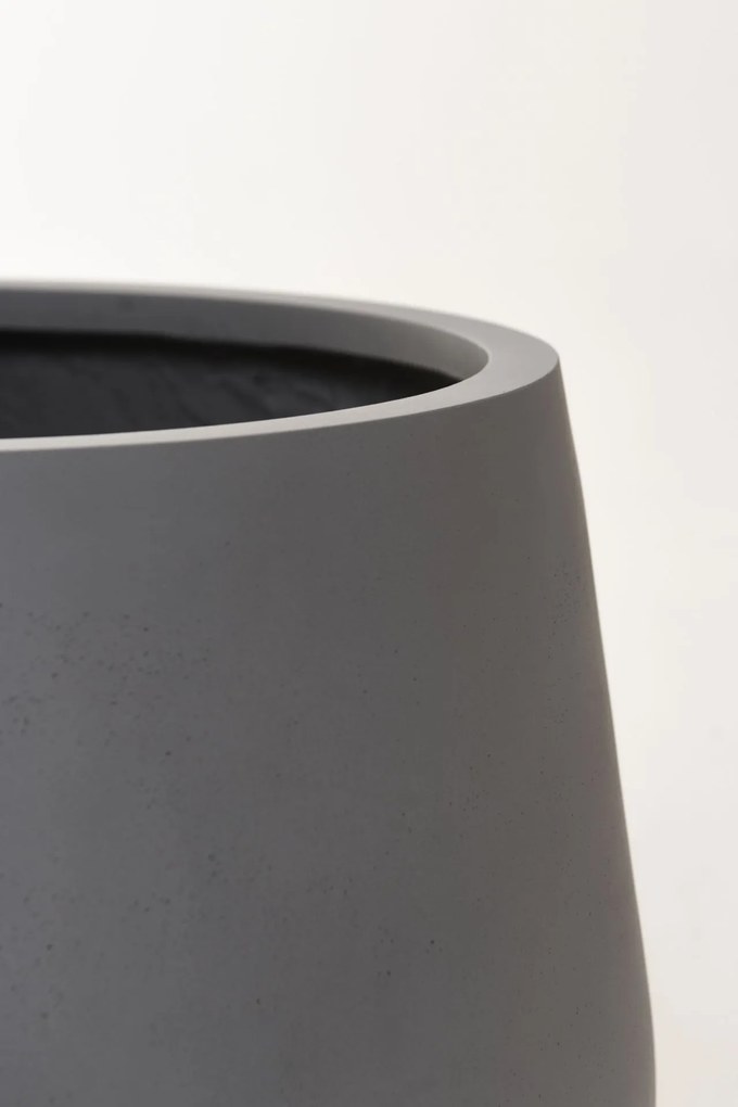 Kvetináč GIRAR, sklolaminát, výška 37 cm, sivá