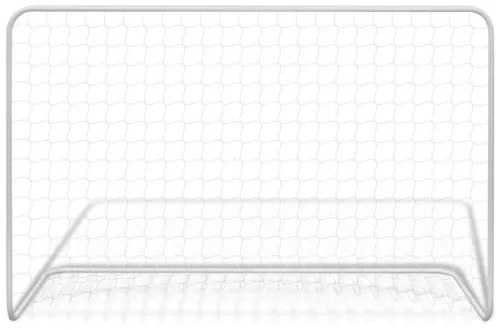 vidaXL Futbalové bránky so sieťami 2 ks 182x61x122 cm oceľové biele-
