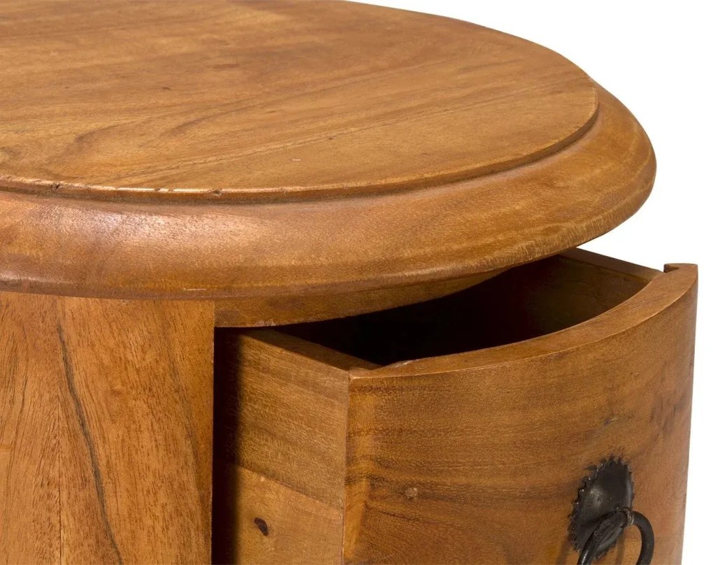 furniture-nabytek.cz - Masivní komoda Texas z akácie, lakovaná, přírodní – 32×32×76 cm