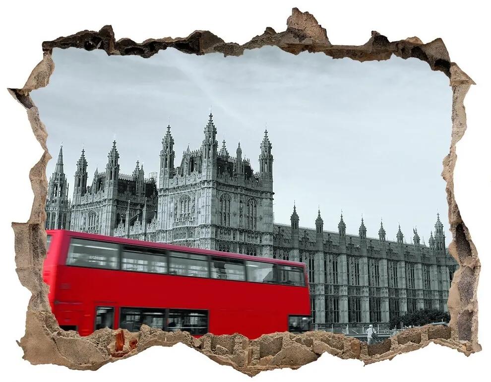 Fototapeta díra na zeď 3D London bus nd-k-70683213