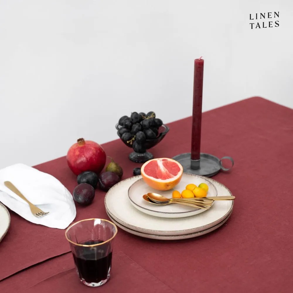 Ľanový obrus 140x200 cm Marsala – Linen Tales