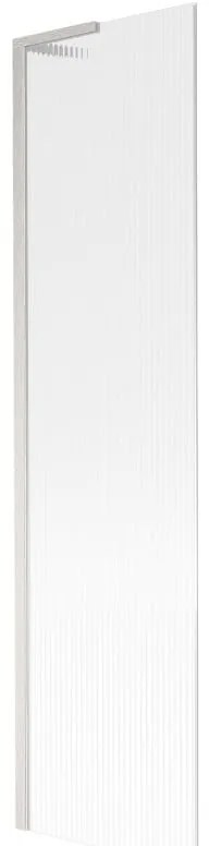 Mexen Next L, 1-krídlová vaňová zástena 50 x 150 cm, 6mm sklo s rebrovým vzorom, 6mm číre sklo, profil brúsená oceľ, 895-050-000-03-09-97