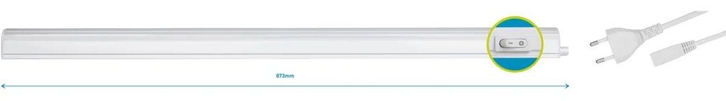 Retlux RLL 509 Lineárne LED svietidlo s trubicou T5 studená biela 87,3 cm