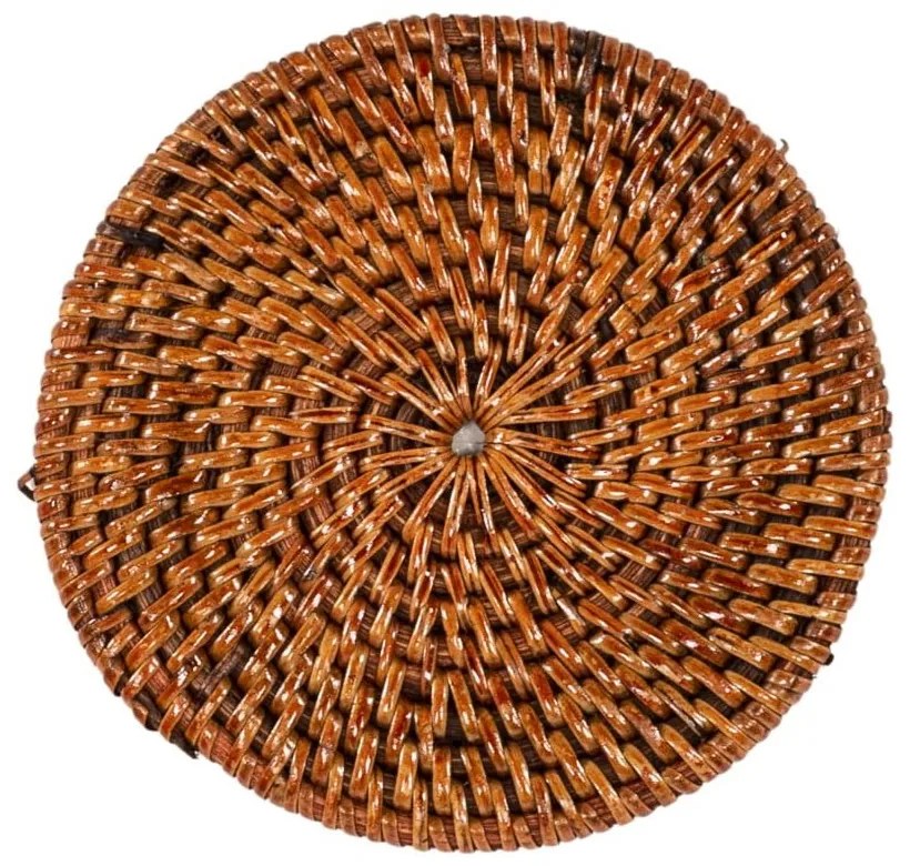 Hnedé ratanové tácky v súprave 6 ks – Tiseco Home Studio