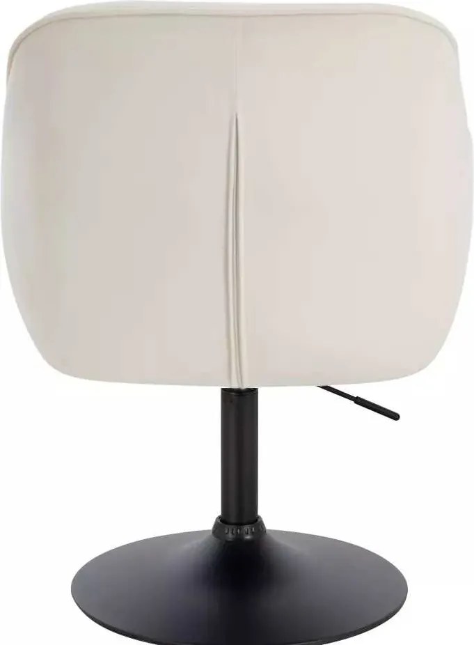 LuxuryForm DESIGN Stolička AVOLA VELUR na čiernom tanieri - biela