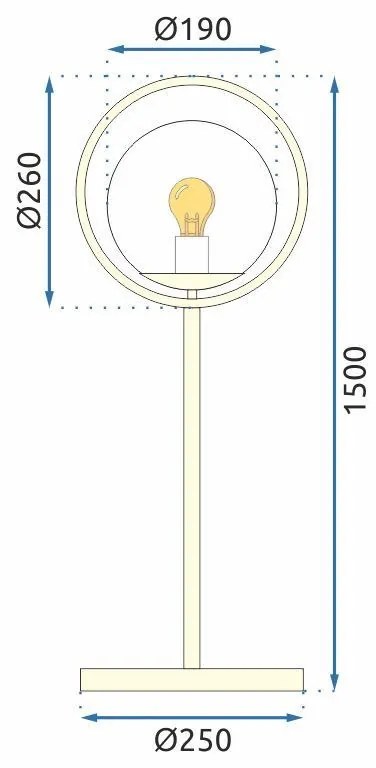 Toolight - Podlahová lampa APP927-1F, zlatá-biela, OSW-07009