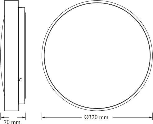 Osram - LED stropné svietidlo CEILING LUXO LED/18W/230V priemer 32 cm strieborné