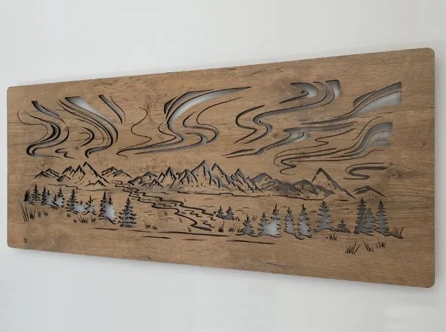 Svietiaci obraz Polárna žiara RGBW