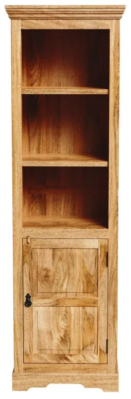 Knižnica Guru 60x200x45 z mangového dreva Mango natural