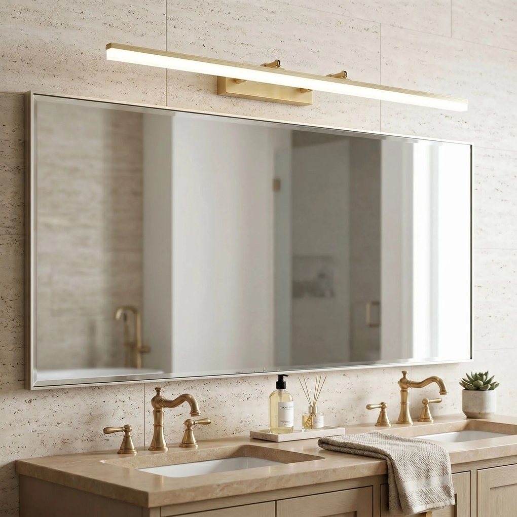 Toolight Toolight, LED nástenné svietidlo, 80cm, 13W, 4000K, 1000lm, APP1877-1W, Brúsené zlato, OSW-66032