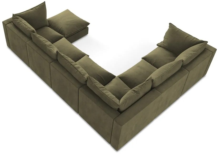 Khaki rohová pohovka (ľavý roh/do tvaru "U") Manao – Makamii